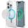 Чехол Elago для iPhone 15 Pro HYBRID (pc/tpu) Прозрачный/средне-серый (MagSafe) - фото 1