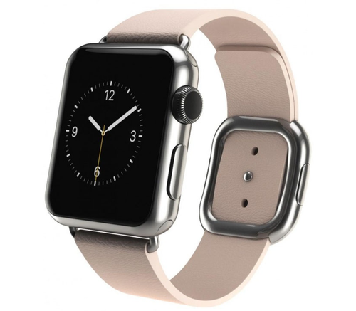 Apple Watch 38 мм, бледно-розовый ремешок с современной пряжкой 135-150 мм (MJ362)
