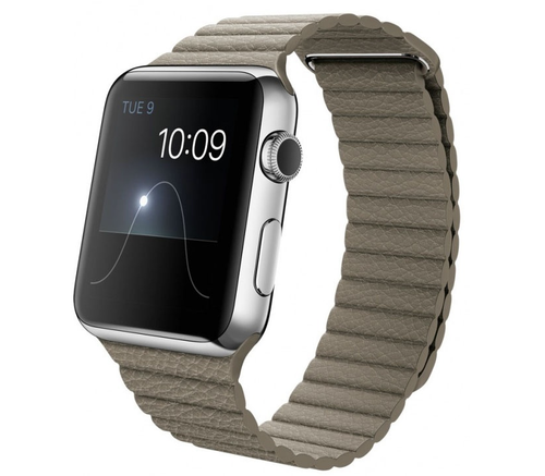 Apple Watch 42 мм, бежевый кожаный ремешок 150-185 мм (MJ432)