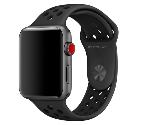 Фото спортивного ремешка Nike для Apple Watch, чёрного