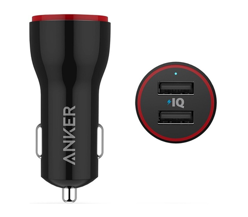 фото товара АЗУ Anker PowerDrive 2 USB, 5V, 24W 4.8А, с кабелем micro-USB, черный, B2310H11