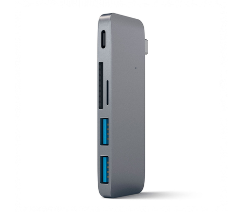 Зарядное устройство Satechi USB-C hub pass through charging, серый