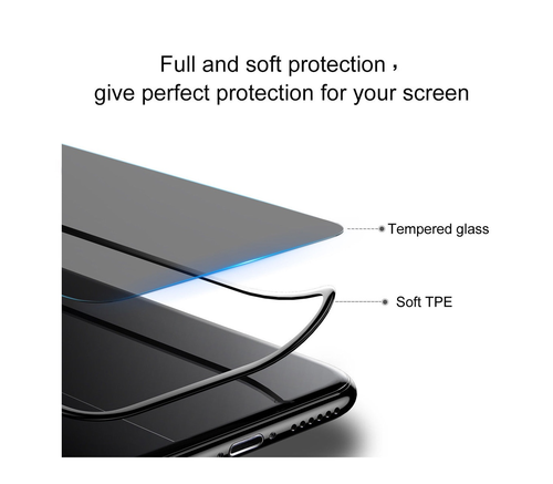 фото товара Защитное стекло Baseus 0.23mm Soft edge Anti-peeping для IP X, белый, SGAPIPHX-TG02
