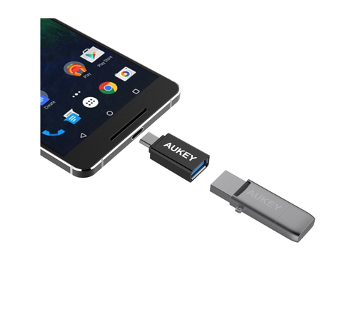 фото товара Комплект адаптеров AUKEY USB Type-C to USB 3.0, 2 шт, черный, CB-A1