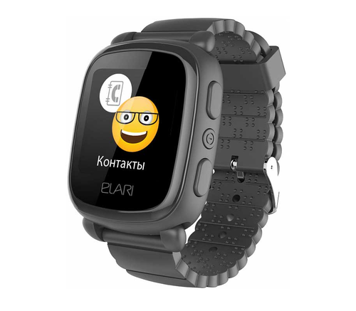 Детские умные часы с GPS Elari KidPhone 2, чёрный - фото 1