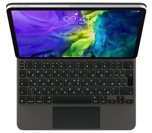 Клавиатура Apple Magic Keyboard для iPad Pro 11 (2018-2021), 1/2/3 поколение, оригинал, русская раскладка, чёрный - фото 1