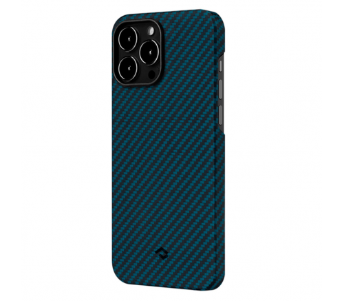 Чехол-накладка Pitaka MagEZ Case 2 для iPhone 13 Pro Max, кевлар, синий - фото