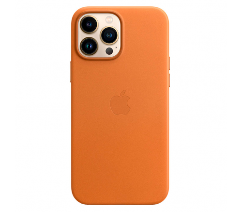 Чехол-накладка Apple MagSafe для iPhone 13 Pro Max, натуральная кожа, оригинал, «золотистая охра» - фото