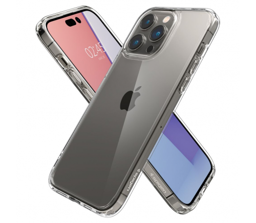 Чехол-накладка Spigen Ultra Hybrid для iPhone 14 Pro, полиуретан (TPU), (Crystal Clear) прозрачный - фото 4
