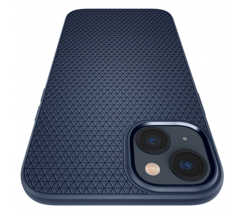 Чехол-накладка Spigen Liquid Air для iPhone 14, полиуретан (TPU), синий - фото 5