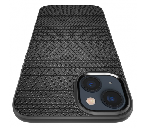 Чехол-накладка Spigen Liquid Air для iPhone 14, полиуретан (TPU), чёрный - фото 5