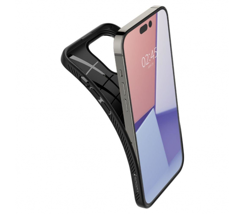 Чехол-накладка Spigen Liquid Air для iPhone 14 Pro, полиуретан (TPU), чёрный - фото 6