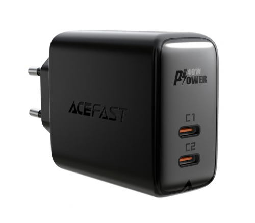 СЗУ ACEFAST A9 PD 40W 2USB (USB-C+USB-C) (черный) - фото 2