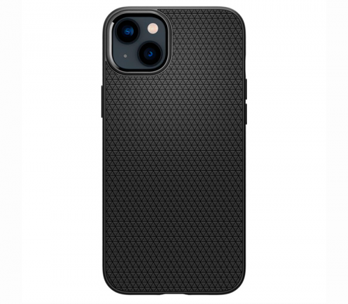 Чехол-накладка Spigen Liquid Air для iPhone 14, полиуретан (TPU), чёрный - фото 1