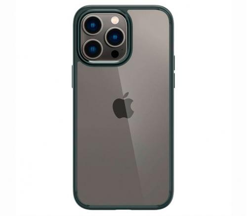 Чехол-накладка Spigen Ultra Hybrid для iPhone 14 Pro, полиуретан (TPU), (Abyss Green) тёмно-зелёный - фото 1
