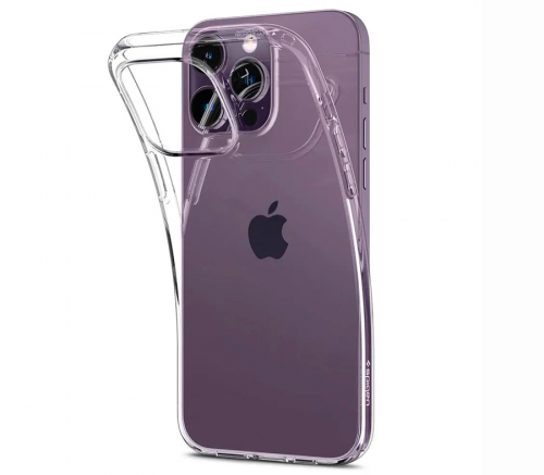 Чехол-накладка Liquid Crystal для iPhone 14 Pro Max, полиуретан (TPU), (Crystal Clear) прозрачный - фото 1
