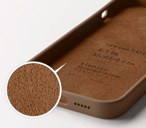 Elago для iPhone 14 Pro чехол Soft silicone (Liquid) коричневый - фото 2