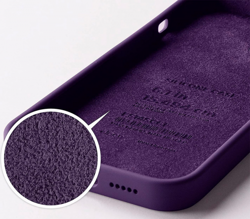 Elago для iPhone 14 Pro Max чехол Soft silicone (Liquid) Темно фиолетовый - фото 2