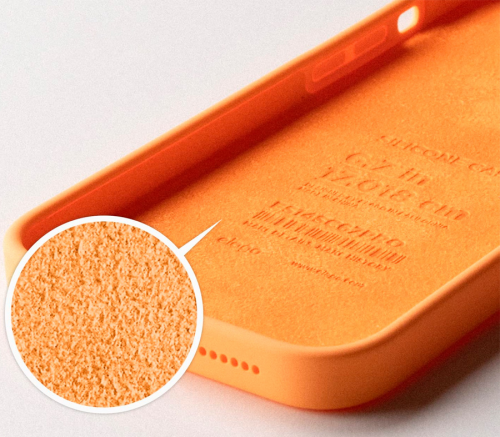 Elago для iPhone 14 Pro чехол Soft silicone (Liquid) Апельсин - фото 2