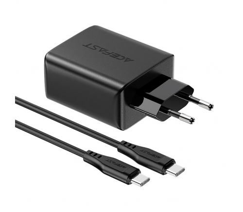 СЗУ ACEFAST A13 PD 65W 3USB (USB-C+USB-C+USB-A) + кабель Type-C to Type-C (черный) - фото 3