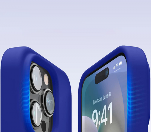 Elago для iPhone 14 Pro чехол Soft silicone (Liquid) Синий кобальт - фото 4
