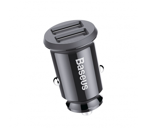 Автомобильное зарядное устройство Baseus АЗУ Grain car charger 2USB 3.1A черный - фото 4