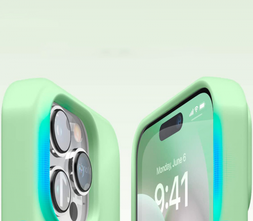 Elago для iPhone 14 Pro Max чехол Soft silicone (Liquid) Пастельно-зеленый - фото 4