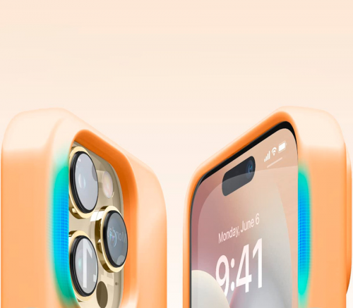 Elago для iPhone 14 Pro чехол Soft silicone (Liquid) Апельсин - фото 4