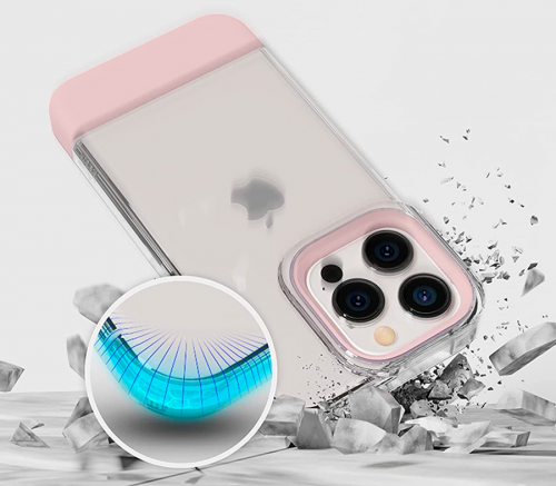 Elago для iPhone 14 Pro чехол GLIDE (tpu+pc) прозрачный-розовый - фото 3