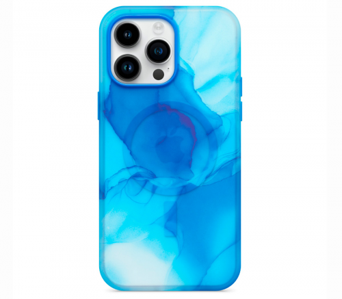 Чехол-накладка OtterBox Figura Series Case with MagSafe for iPhone 14 Pro - голубой, прозрачный - фото 1