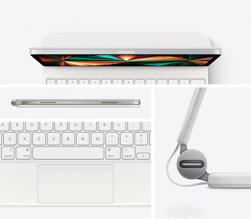 Клавиатура Magic Keyboard для iPad Pro 11 дюймов (3‑го поколения) и iPad Air (4‑го поколения), русская раскладка, белый цвет - фото 7