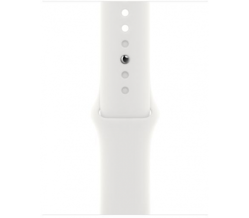 Apple Watch Series 8, 41 мм, алюминиевый корпус серебристый, спортивный ремешок белый (S/M) - фото 3