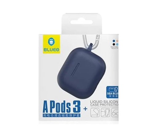 Чехол BlueO для AirPods 3 Soft silicone Темно синий - фото 4