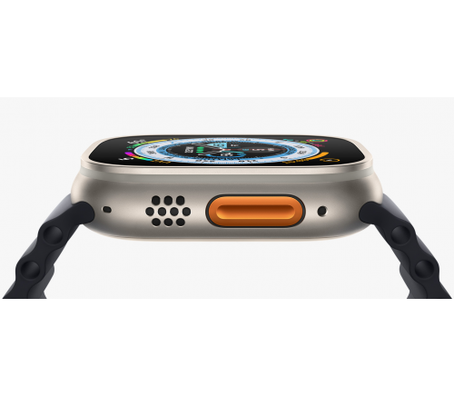 Apple Watch Ultra Корпус из титана • Спортивный браслет Ocean Band "Морской черный", 49mm - фото 5