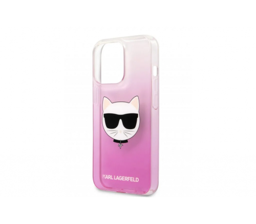 Чехол Lagerfeld для iPhone 13 Pro Max PC/TPU Choupette Hard Градиент Розовый - фото 3