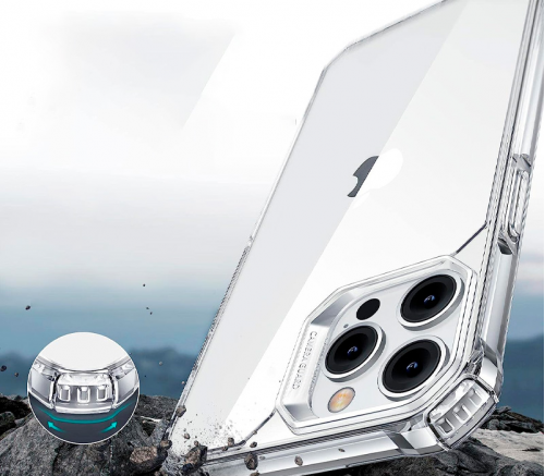 Чехол-накладка Air Armor для iPhone 14 Pro Max, полиуретан (TPU), противоударный, прозрачный - фото 3