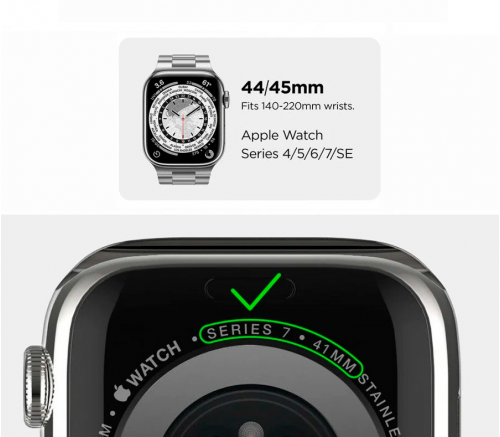 Ремешок Elago для Apple Watch 44/45 mm Metal Band серебро - фото 5