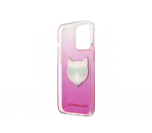 Чехол Lagerfeld для iPhone 13 Pro Max PC/TPU Choupette Hard Градиент Розовый - фото 4