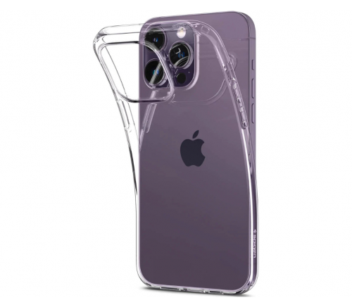 Чехол-накладка Spigen Liquid Crystal для iPhone 14 Pro, полиуретан (TPU), (Crystal Clear) прозрачный - фото 2