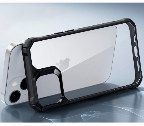 Чехол-накладка ESR Air Armor для iPhone 13/14, полиуретан (TPU), противоударный, чёрный / прозрачный - фото 4