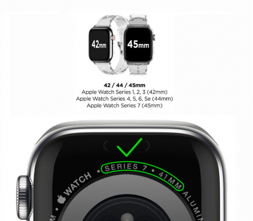 Ремешок Elago для Apple Watch 42/44/45 mm Clear TPU Band - фото 5