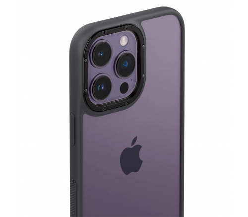 Чехол-накладка Skyfall с MagSafe для iPhone 14 Pro Max, полиуретан (TPU), чёрный - фото 5