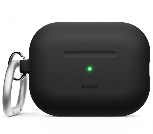 Чехол силиконовый Elago для AirPods Pro Silicone Hang case черный - фото 1