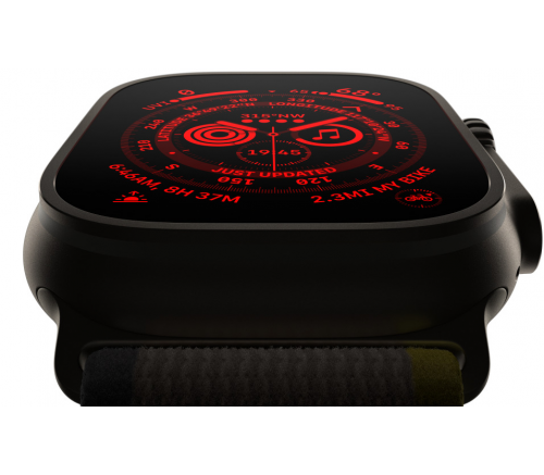 Apple Watch Ultra 2022, 49 мм, корпус из титана, ремешок Trail черный / серый - фото 7