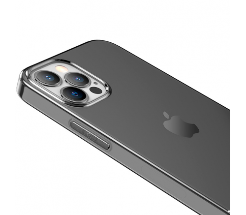Чехол-накладка Hoco Light Series для iPhone 14 Pro Max, полиуретан (TPU), чёрный прозрачный - фото 3