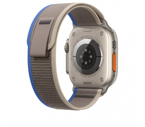 Apple Watch Ultra 2022, 49 мм, корпус из титана, ремешок Trail синий / серый - фото 3
