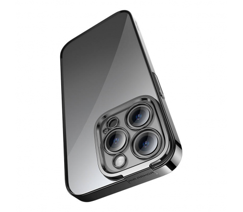 Чехол Baseus для iPhone 14 Pro Glitter PC case +Tempered glass, черный - фото 3