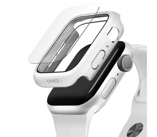 Чехол Uniq для Apple Watch 44 mm Nautic +9H glass Water-resistant IP68 White - фото 3