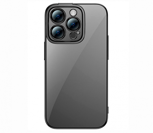 Чехол Baseus для iPhone 14 Pro Glitter PC case +Tempered glass, черный - фото 1