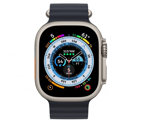 Ремешок Apple Ocean цвета «тёмная ночь» для Apple Watch 44, 45 мм и Ultra - фото 3